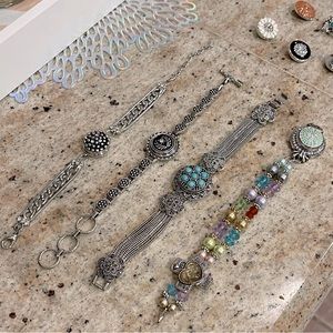 Large snap jewelry bracelet lot